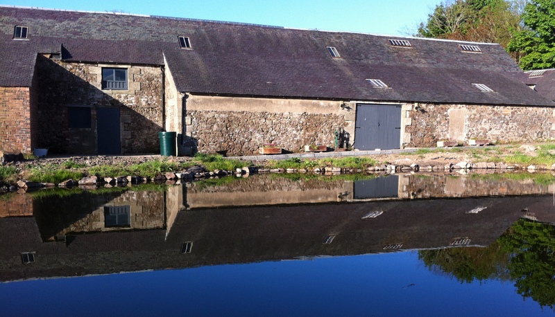 The Barn and Pond at Cormiston