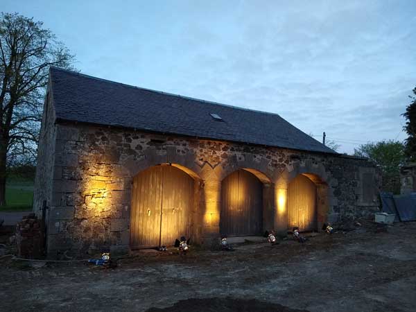 Cart Shed at night