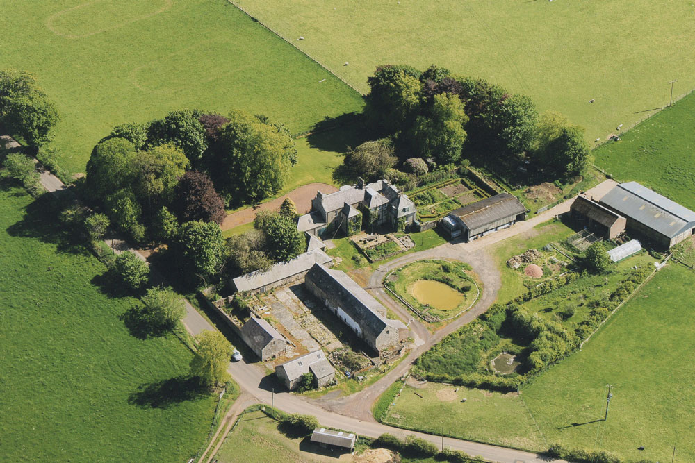 Cormiston farm from the Air