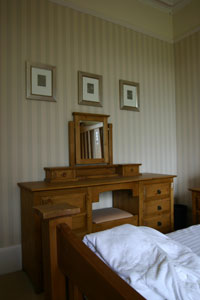 Culter Fell Bedroom showing Dressing Table and king size bed and 100% Egyptian cotton bedding