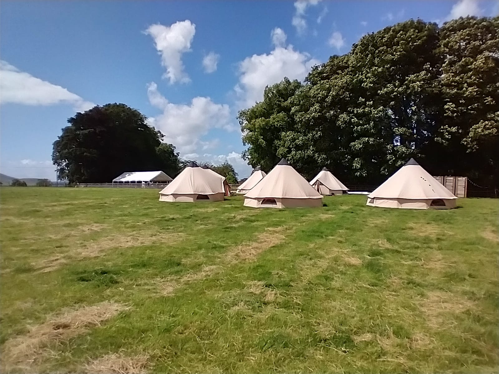 Glamping Village on the front field at Cormiston