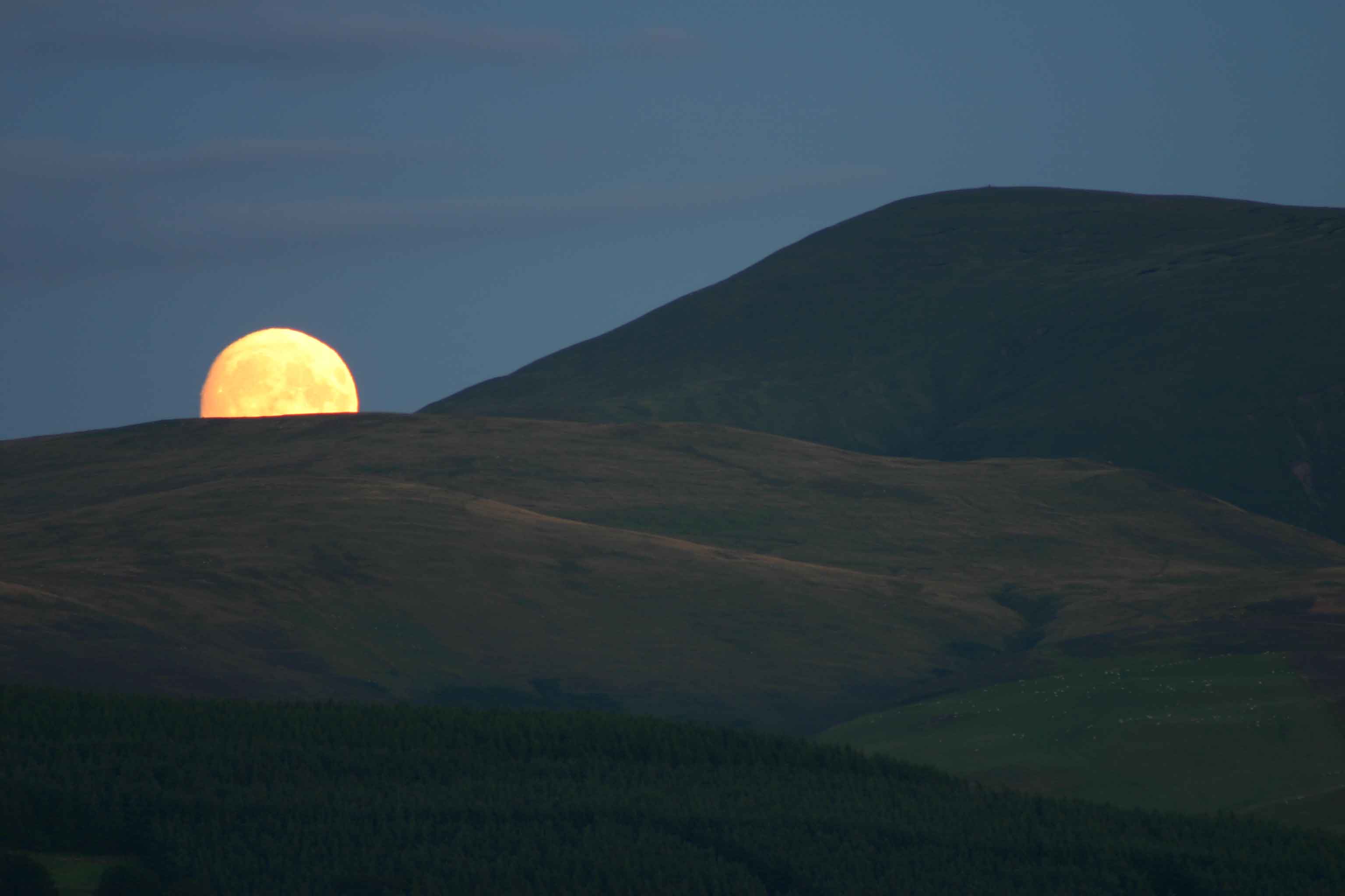 Moonrise over Culter Fell