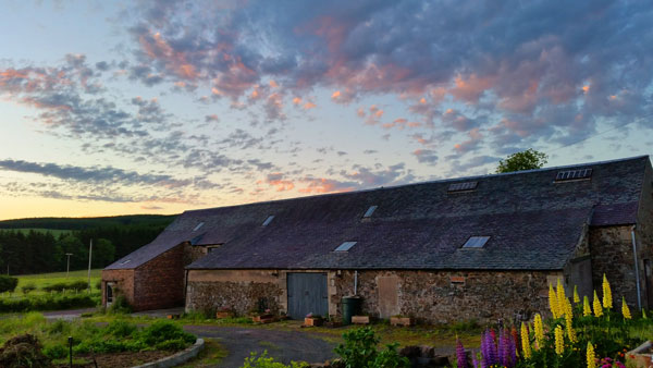 Sunset on the old Barn at the back of the house